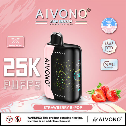 AIVONO AIM BOOM 25000 Züge Dual-Mesh-Digitalanzeige 0% 2% 3% 5% Bajo en Nicotina Mayorista Vaporizador Desechable con Seguridad para Niños Recargable - Imagen 2
