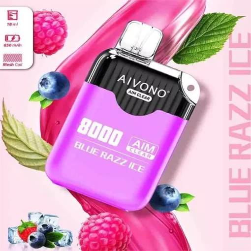 AIVONO AIM CLEAR 8000 tirages  0% 2% 5% Nicotine, Longue durée de vie de la batterie, E-cigarette jetable rechargeable en gros - Image 2