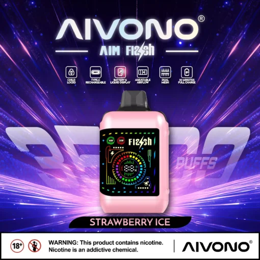 AIVONO AIM FLASH 35000 tiri Doppia maglia Display a colori 0% 2% 3% 5% Basso contenuto di nicotina Commercio all'ingrosso Penna e-sigaretta usa e getta ricaricabile - immagine 7