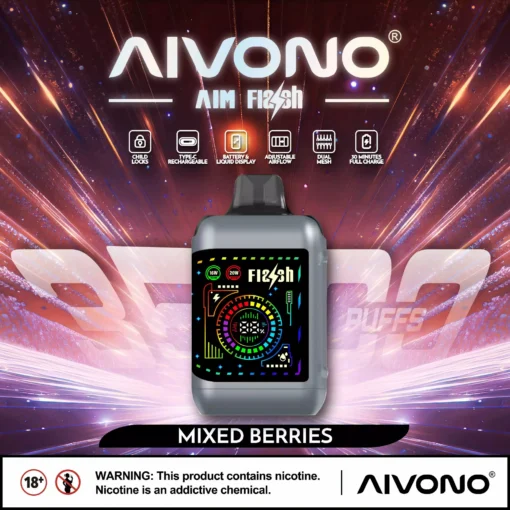 AIVONO AIM FLASH 35000 Züge Dual Mesh Farbdisplay 0% 2% 3% 5% Basso contenuto di nicotina Commercio all'ingrosso Penna e-cig usa e getta ricaricabile - immagine 5