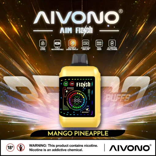 AIVONO AIM FLASH 35000 Züge Dual Mesh Farbdisplay 0% 2% 3% 5% Basso contenuto di nicotina Commercio all'ingrosso Penna e-cig usa e getta ricaricabile - immagine 13