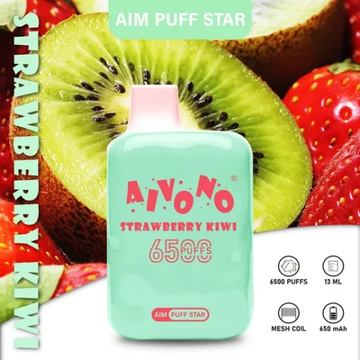 AIVONO AIM PUFFSTAR 6500 tirages Design élégant 0% 2% 5% Nicotine Rechargeable Grossiste E-cigarette jetable - Image 3