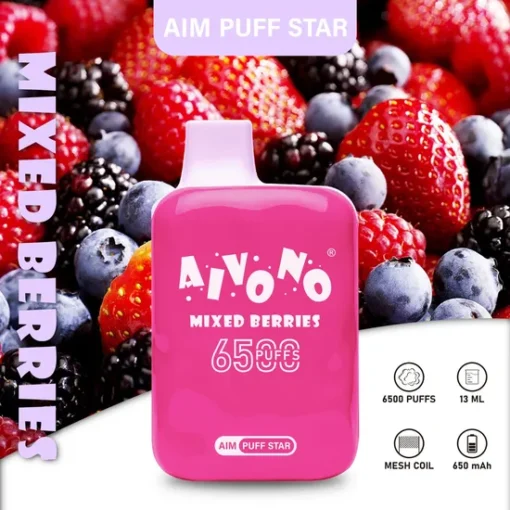 AIVONO AIM PUFFSTAR 6500 bouffées Design élégant 0% 2% 5% Nicotine Rechargeable en gros E-cigarette jetable