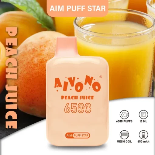 AIVONO AIM PUFFSTAR 6500 tirages Design élégant 0% 2% 5% Nicotine Rechargeable Grossiste E-cigarette jetable - Image 7