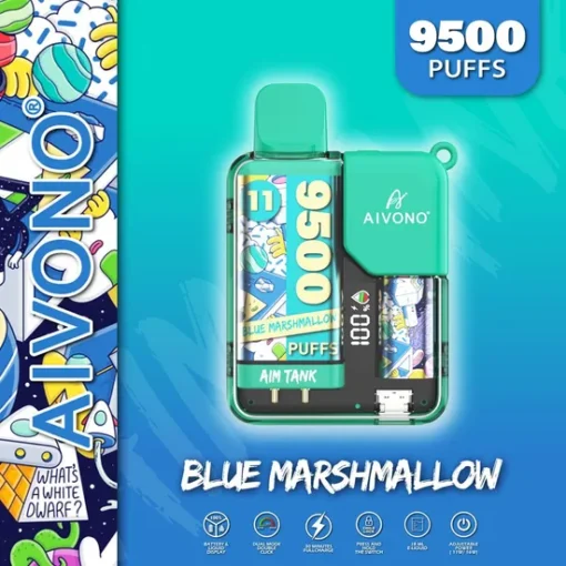 AIVONO AIM TANK 9500 Züge mit Kindersicherung, 0%, 2%, 3% und 5% Nikotin, Farbdisplay, wiederaufladbar – Großhandel für Einweg-Vapes in Bulk kaufen – Bild 3