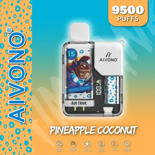 AIVONO AIM TANK 9500 Züge mit Kindersicherung, 0%, 2%, 3% und 5% Nikotin, Farbdisplay, wiederaufladbar – Großhandel für Einweg-Vapes in Bulk kaufen – Bild 5