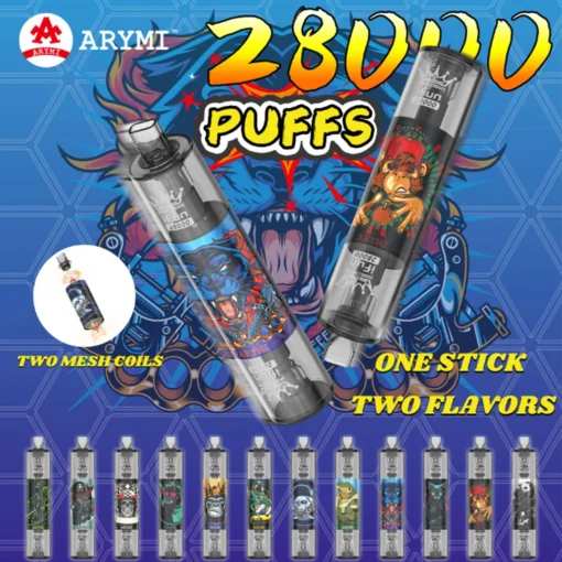 ARYMI IFun 28000 bouffées - Système Dual-Mesh-Dual-Pod, 5 % nicotine, vente en gros & Rechargeable Vape-Pens jetables