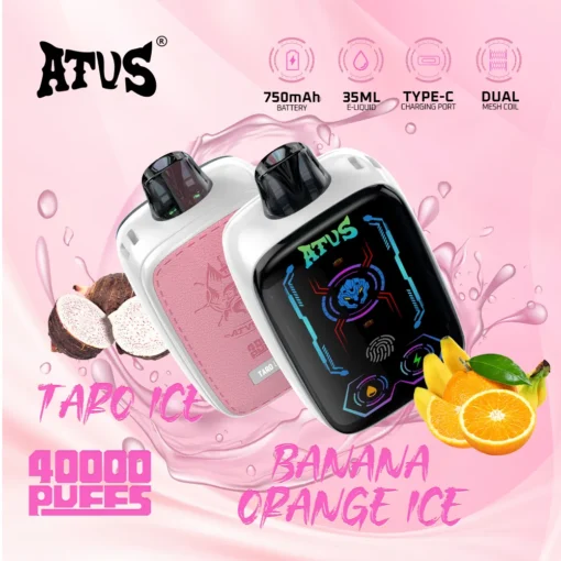 ATVS 40000 Puffs Dual Mesh Digital Screen 5% Low Nicotine Wholesale Disposable Vape with Eco-Friendly Design, Rechargeable Disposable Vape Pens - Image 5