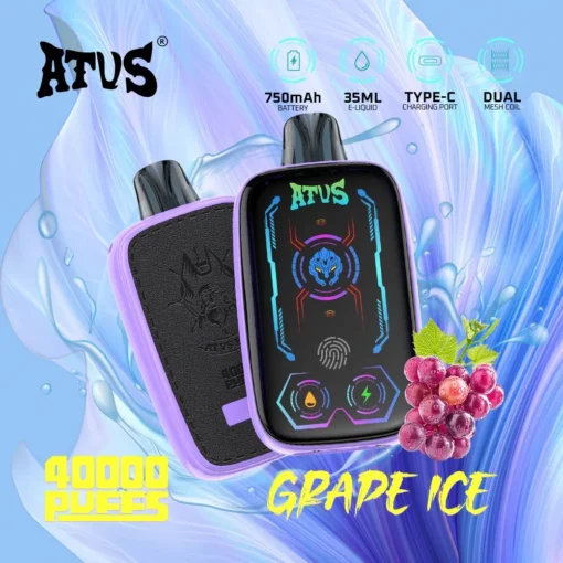 ATVS 40000 Puffs Dual Mesh Digital Screen 5% Low Nicotine Wholesale Disposable Vape with Eco-Friendly Design, Rechargeable Disposable Vape Pens - Image 9