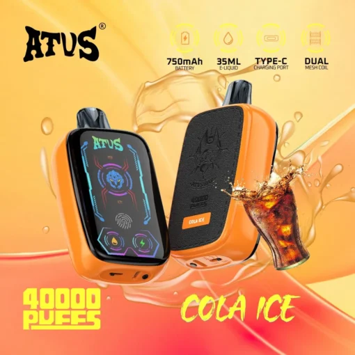 ATVS 40000 Puffs Dual Mesh Digital Screen 5% Low Nicotine Wholesale Disposable Vape with Eco-Friendly Design, Rechargeable Disposable Vape Pens