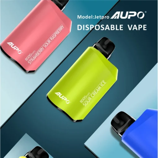 AUPO 8000 bouffées JETBAR PRO 2% Faible taux de nicotine en gros Stylo d'e-cigarette portable rechargeable jetable