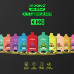 AIVONO AIM FREAK 13000 puffs - disposable vape with 0%, 2%, 3% and 5% nicotine, colour display, rechargeable, wholesale for disposable vapes