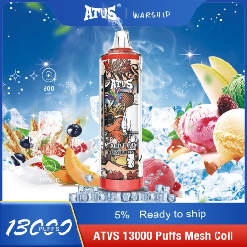 ATVS 13000 treinen Meerdere smaken 5% Lage nicotine Herlaadbare Wegwerp Vape Pen Groothandel - Afbeelding 13