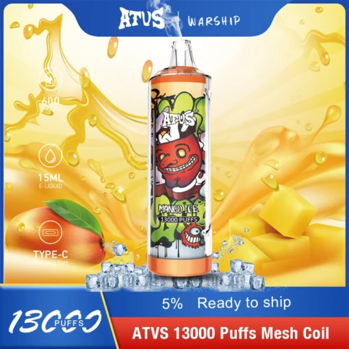 ATVS 13000 treinen Meerdere smaken 5% Lage nicotine Herlaadbare Wegwerp Vape Pen Groothandel - Afbeelding 6