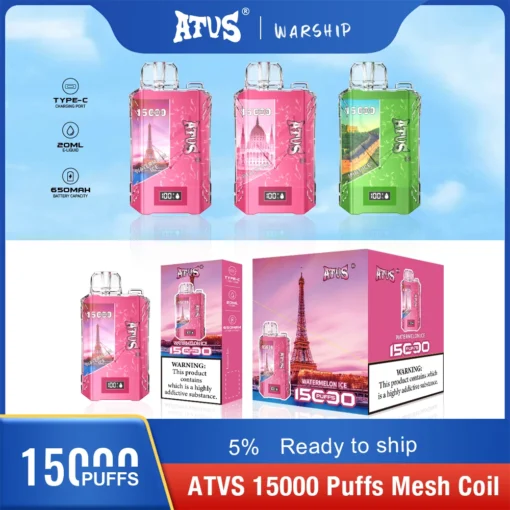 ATVS 15000 tiradas Varios sabores 5% Vapes recargables de un solo uso con bajo contenido de nicotina al por mayor - Imagen 12