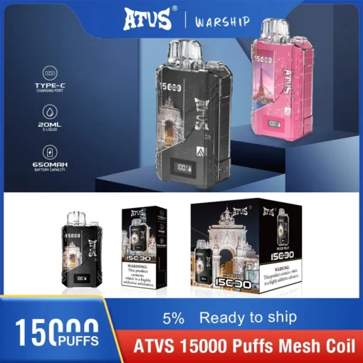 ATVS 15000 tiradas Varios sabores 5% Baja en nicotina Vapes desechables recargables Bolígrafo Mayorista - Imagen 14