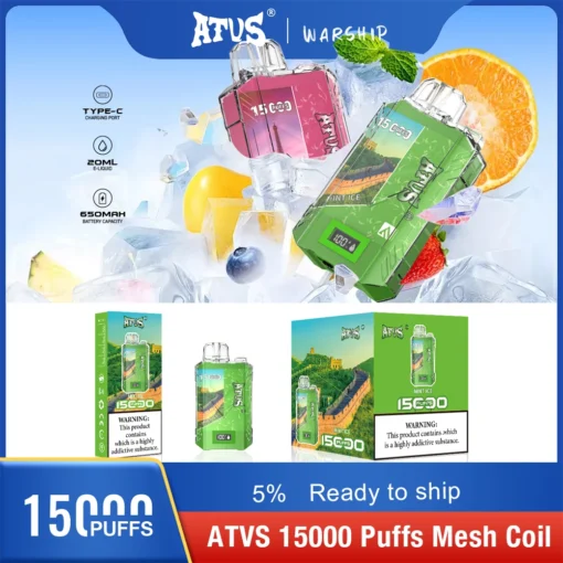 ATVS 15000 tiradas Varios sabores 5% Baja en nicotina Vapes recargables desechables lápiz Mayor - Imagen 13