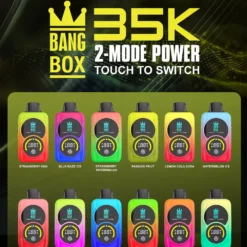 Bang Box 35000 puffs Dual mesh technology Digital LED display 0% 2% 3% 5% Low nicotine content Wholesale disposable vape pen with recharge function