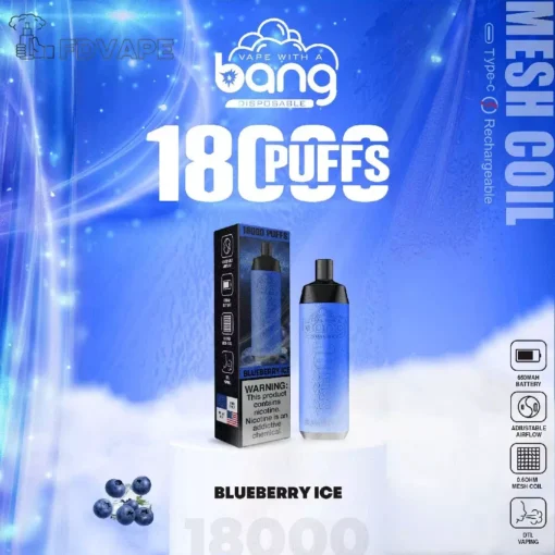 Bang Crown Bar 18000 tirages – Arômes variés, 0% - 5% Nicotine, E-cigarettes jetables rechargeables en gros – Image 2