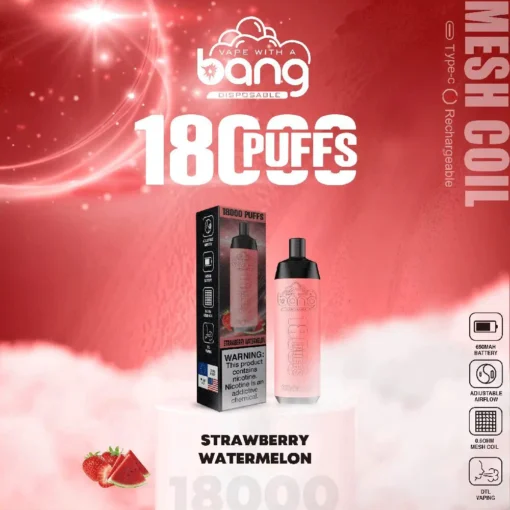 Bang Crown Bar 18000 tirages – Arômes variés, 0% - 5% Nicotine, E-cigarettes jetables rechargeables en gros – Image 6