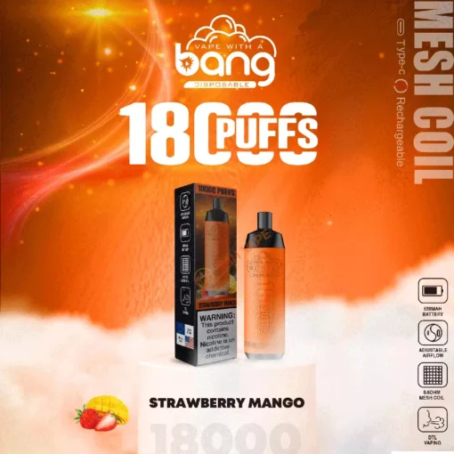 Bang Crown Bar 18000 tirages - Arômes variés, 0% - 5% de nicotine, E-cigarettes jetables rechargeables en gros - Image 7