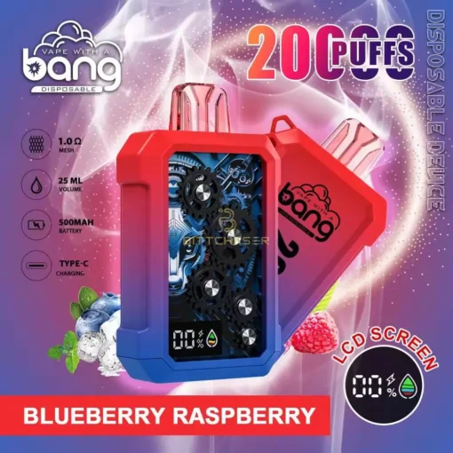 Bang Gear Tick Tock 20000 tirages Variés saveurs 0% 2% 3% 5% Nicotine Écran LED, Acheter en gros des stylo-vape jetables rechargeables - Image 10