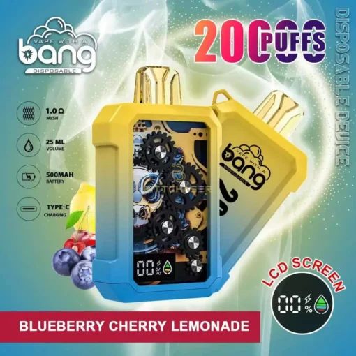 Bang Gear Tick Tock 20000 tirages Variés saveurs 0% 2% 3% 5% Nicotine Écran LED, Acheter en gros des stylo-vape jetables rechargeables - Image 5