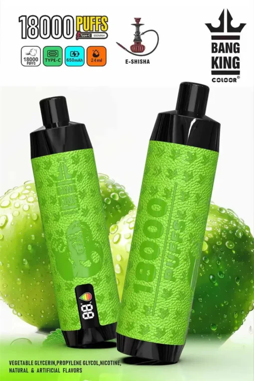 Bang King Crown Bar 18000 tirages 18k 0% 2% 3% 5% Faible teneur en nicotine Gros vente Écigarette portable rechargeable jetable stylo - Image 8