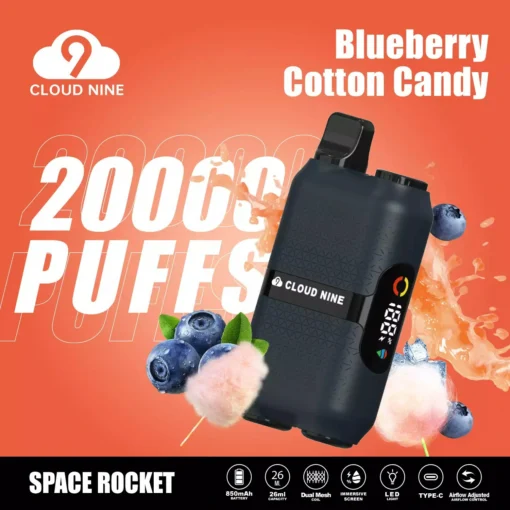 CLOUD NINE D33 20000 treinen Dual-Mesh Immersief scherm 5% Lage nicotinegehalte Groothandel Herlaadbare wegwerp e-sigaret - Afbeelding 6