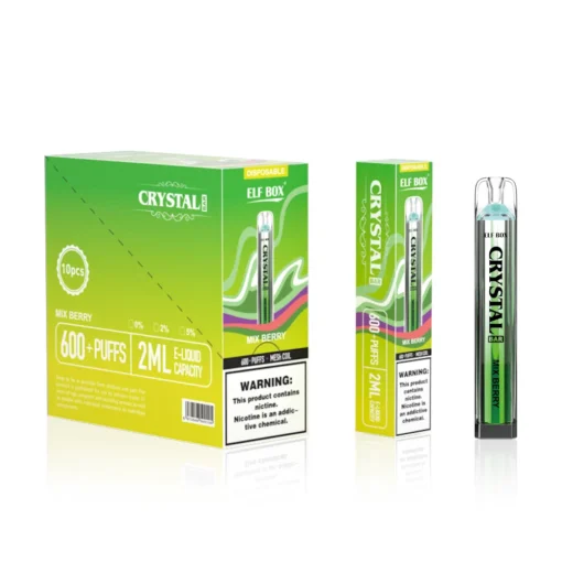 ELF BOX CRYSTAL BAR 600 treinen Stijlvol ontwerp, 0%, 2% en 5% lage nicotine - Groothandelsaanbod voor oplaadbare wegwerp vape-pennen - Afbeelding 12
