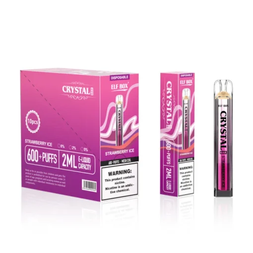 ELF BOX CRYSTAL BAR 600 trekt Stilvol ontwerp, 0%, 2% en 5% lage nicotine - Groothandelsaanbod voor oplaadbare wegwerp vape-pennen - Afbeelding 11