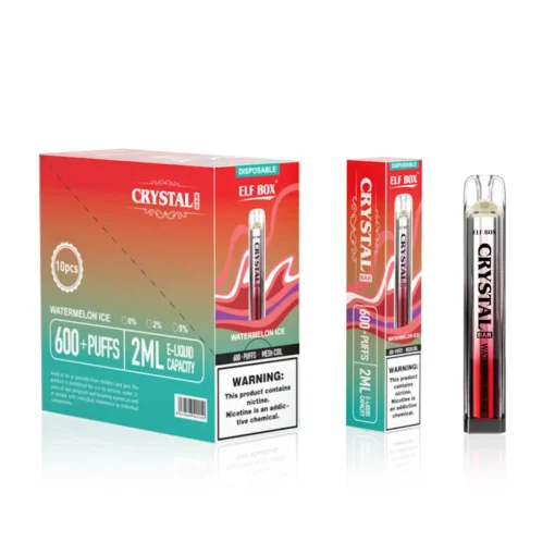 ELF BOX CRYSTAL BAR 600 treinen Stijlvol ontwerp, 0%, 2% en 5% lage nicotine - Groothandelsaanbod voor oplaadbare wegwerp vape-pennen - Afbeelding 9