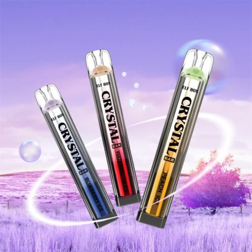 ELF BOX CRYSTAL BAR 600 puffs Stijlvol ontwerp, 0%, 2% en 5% nicotinearm - Groothandel in oplaadbare wegwerpvapennen