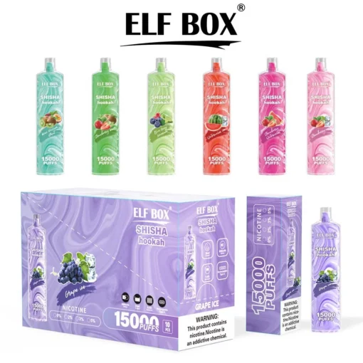 ELF BOX LS15000 Trains Shisha Hookah – 0%, 2%, 5% Nicotine – Rechargeable Disposable E-Cigarette with Large Capacity – Wholesale Offer