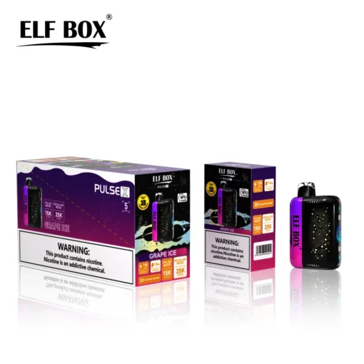ELF BOX PULSE X 25000 tirages 0% 2% 3% 5% Faible teneur en nicotine Vape jetable rechargeable avec écran LED 3D Commerce de gros Stylo vaporisateur portable - Image 4