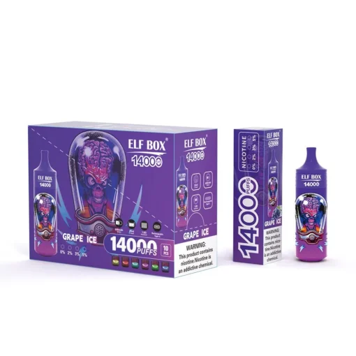 ELF BOX RGB14000 Züge 0% 2% 3% 5% Nicotine RGB-licht + Lanyard Oplaadbare Wegwerp Vape Groothandel / Bulk Buy - Afbeelding 16