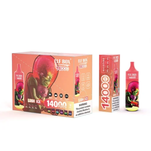ELF BOX RGB14000 Züge 0% 2% 3% 5% Nicotine RGB-licht + Lanyard Oplaadbare Wegwerp Vape Groothandel / Bulk Buy - Afbeelding 15