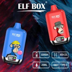 ELF Box Digital 12000 Züge LED-Display 0% 2% 3% 5% Nikotin Lange Akkulaufzeit Einweg Vape Großhandel Bulk-Kauf