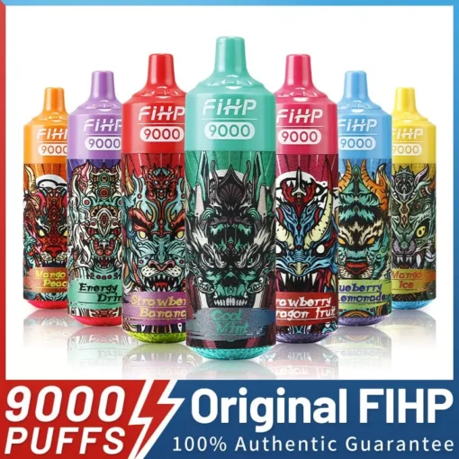 FIHP 9000 Züge Wiederaufladbare Einweg E-Zigarette mit RGB-Licht | 2% & 5% Nikotin | Großhandel & Bulk-Buy – Image 3  devient FIHP 9000 trajets Rechargeable cigarette électronique jetable avec lumière RGB | 2% & 5% Nicotine | Grossiste & Achat en gros – Image 3