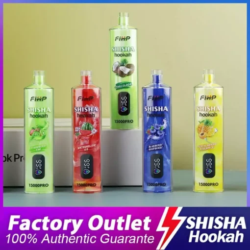 FIHP Shisha Hookah 15000 Pro Züge LED-Anzeige Niedriger Nikotingehalt Wiederaufladbare Einweg-E-Zigarette Großhandel - Imagen 7FIHP Shisha Hookah 15000 Pro tiradas pantalla LED bajo contenido de nicotina e-cigarrillo desechable recargable al por mayor - Imagen 7