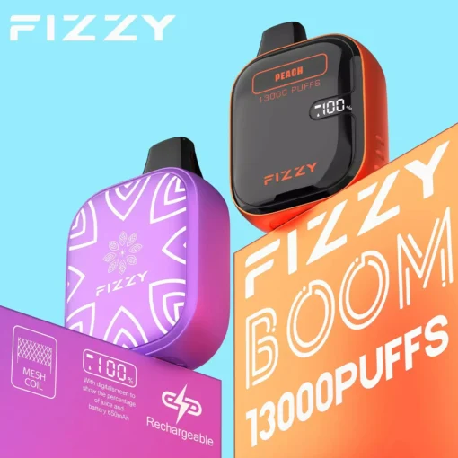 Fizzy Boom 13000 Züge 2%/5% Basso contenuto di nicotina Schermo LCD Commercio all'ingrosso Sigaretta elettronica usa e getta ricaricabile portatile - Magazzino europeo - immagine 3
