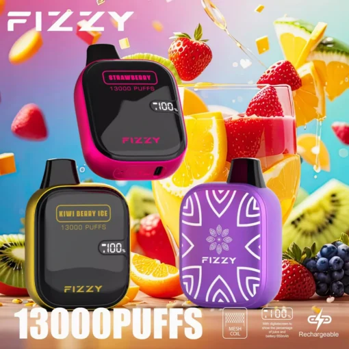 Fizzy Boom 13000 Züge 2%/5% Basso contenuto di nicotina Schermo LCD Commercio all'ingrosso Sigaretta elettronica usa e getta ricaricabile portatile - Magazzino europeo - immagine 4