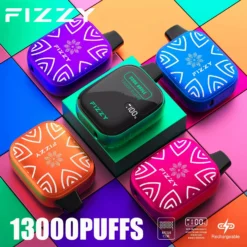Fizzy Boom 13000 Puffs 2%/5% Bassa Nicotina Schermo LCD all'ingrosso Sigaretta elettronica portatile ricaricabile usa e getta - Stock Europeo
