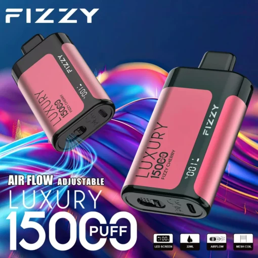 Fizzy Luxury 15000 trekkingen herlaadbare wegwerp e-sigaret van metaal met LCD-scherm - 2% & 5% nicotine, groothandel, Europees magazijn - Afbeelding 8