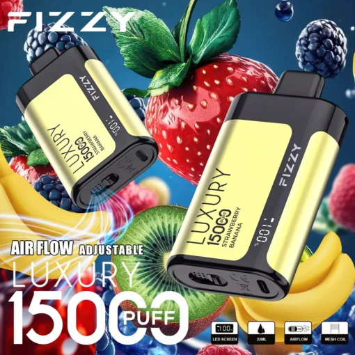 Fizzy Luxury 15000 trekkingen herlaadbare wegwerp e-sigaret van metaal met LCD-scherm - 2% & 5% nicotine, groothandel, Europees magazijn - Afbeelding 17