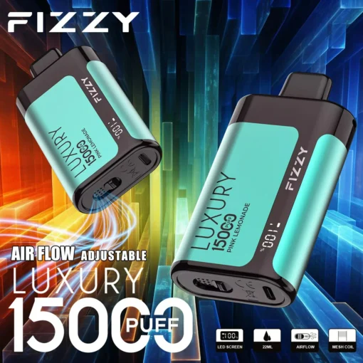 Fizzy Luxury 15000 trekkingen herlaadbare wegwerp e-sigaret van metaal met LCD-scherm - 2% & 5% nicotine, groothandel, Europees magazijn - Afbeelding 14