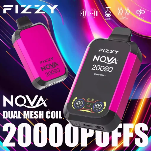 Fizzy Nova 20000 Züge Dual Mesh LCD-Bildschirm 2% & 5% Nikotin - Großhandel für wiederaufladbare Einweg-E-Zigaretten - Lagerbestand in Europa - immagine 13 diventa Fizzy Nova 20000 tiri Doppia Mesh Schermo LCD 2% e 5% Nicotina - Grossista di sigarette elettroniche monouso ricaricabili - Magazzino in Europa - immagine 13