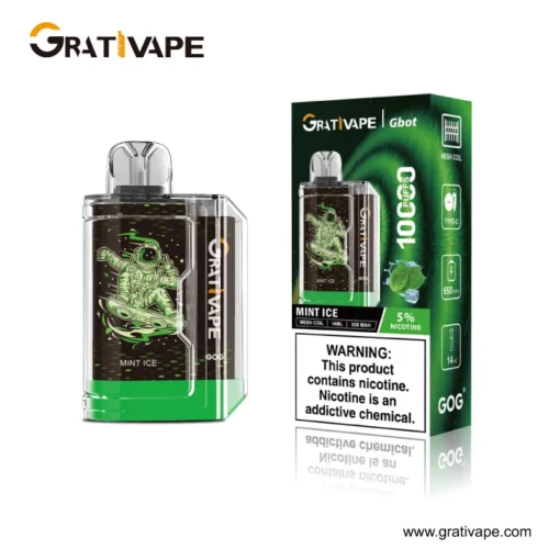 Grativape Gbot 10000 trekt Meerdere smaken 5% Lage nicotinegehalte Groothandel Wegwerp vape-pennen Oplaadbaar - Afbeelding 2