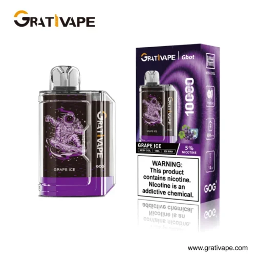 Grativape Gbot 10000 trekt Meerdere smaken 5% Lage nicotinegehalte Groothandel Wegwerp vape-pennen Oplaadbaar - Afbeelding 4