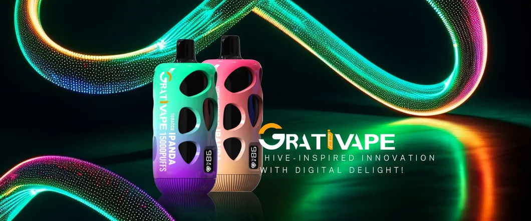 Grativape iPanda 15000 Puffs Digital Screen 0% 2% 3% 5% Low Nicotine Wholesale Disposable Rechargeable Vape Pens